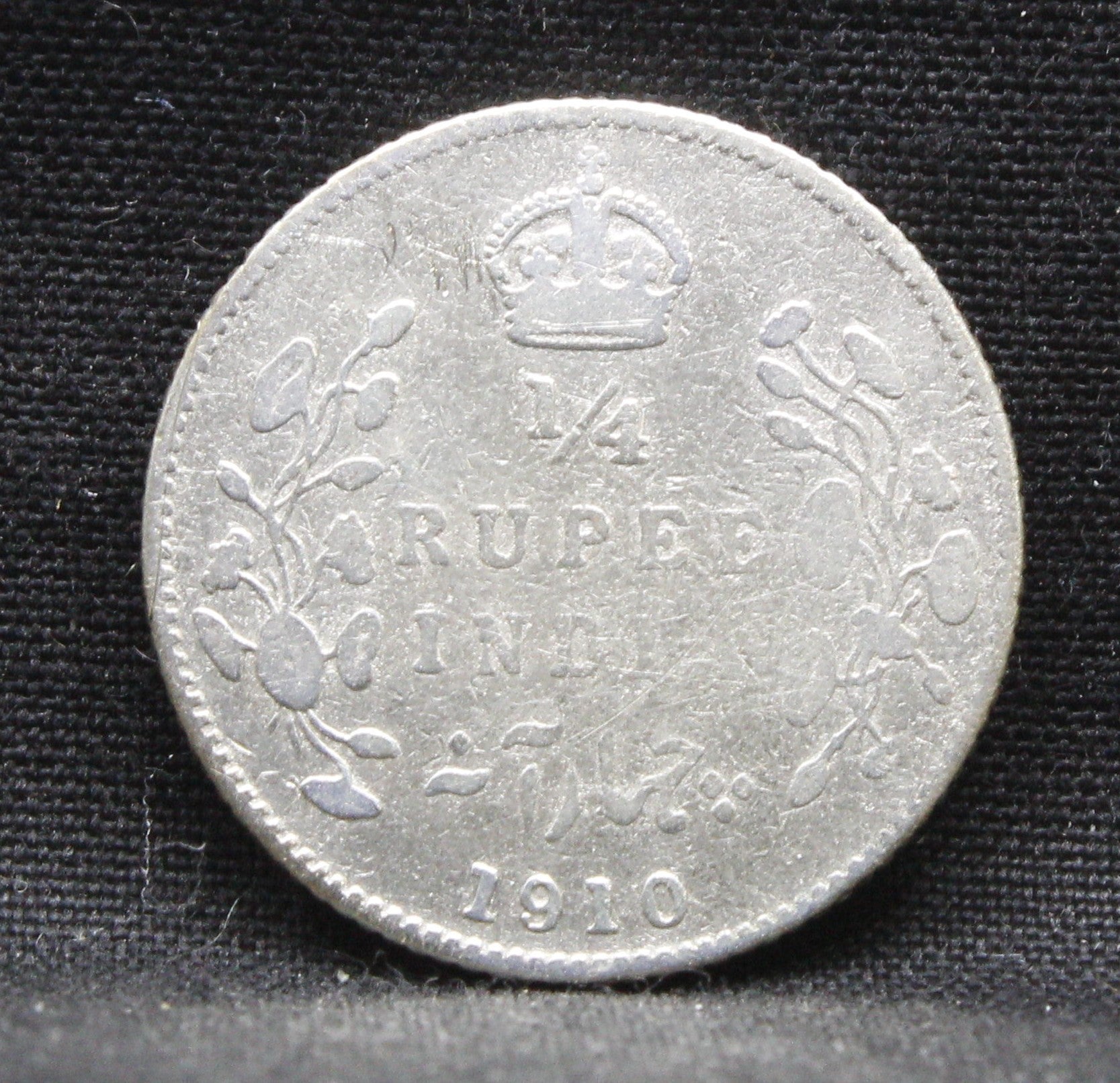 Quarter Rupees 1910 Edward VII Silver coins