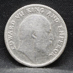 Quarter Rupees 1910 Edward VII Silver coins