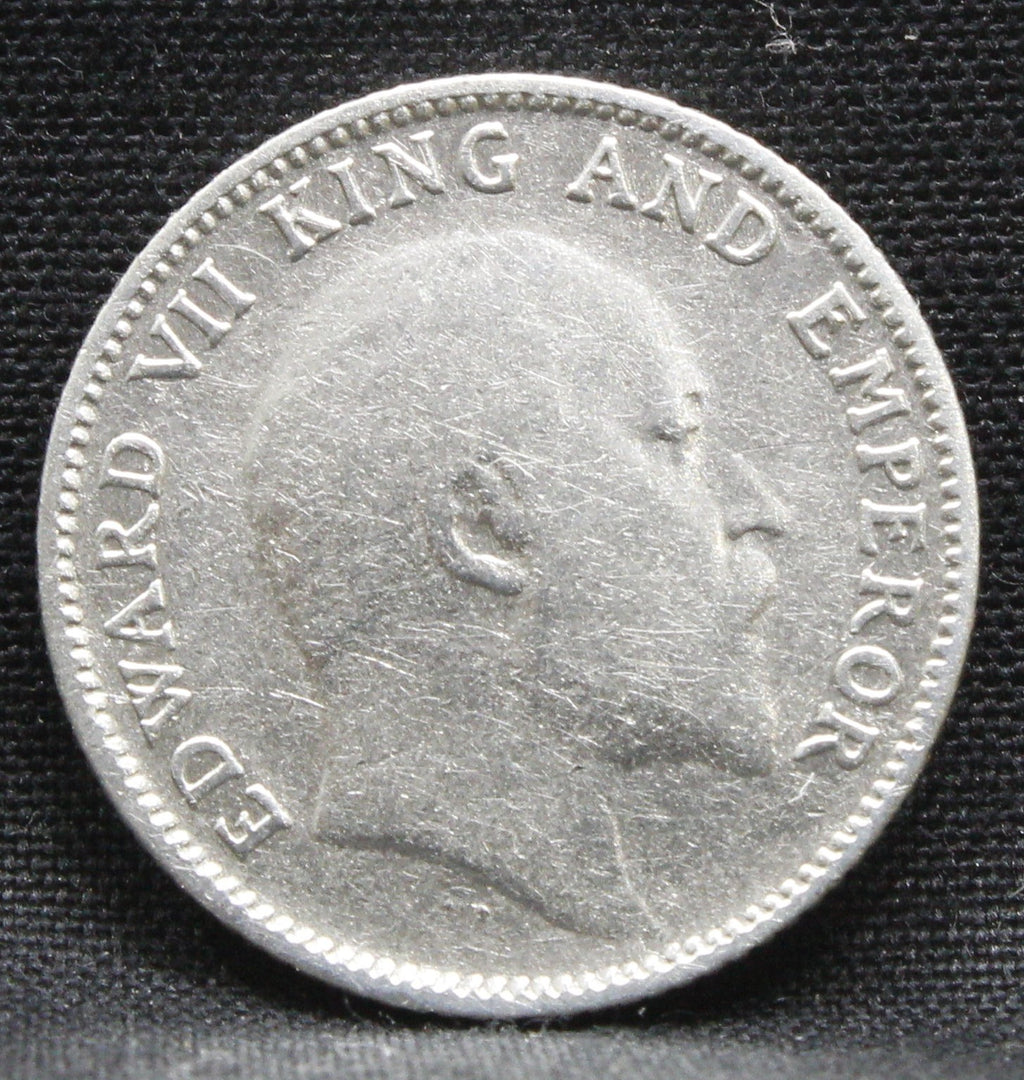 Quarter Rupees 1910 Edward VII Silver coins
