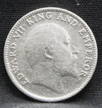 Quarter Rupees 1910 Edward VII Silver coins