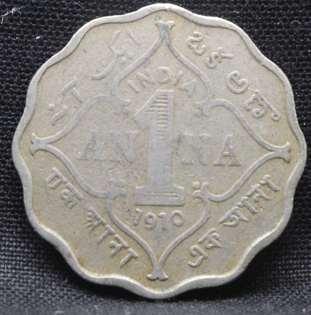 1 Anna 1910 Edward VII Copper-Nickel coins