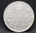 Quarter Rupees 1910 Edward VII Silver coins