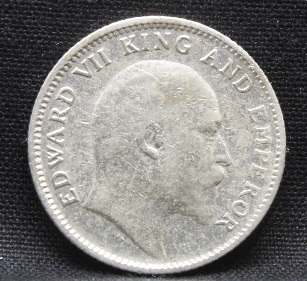 Quarter Rupees 1910 Edward VII Silver coins