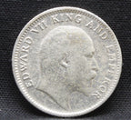 Quarter Rupees 1910 Edward VII Silver coins