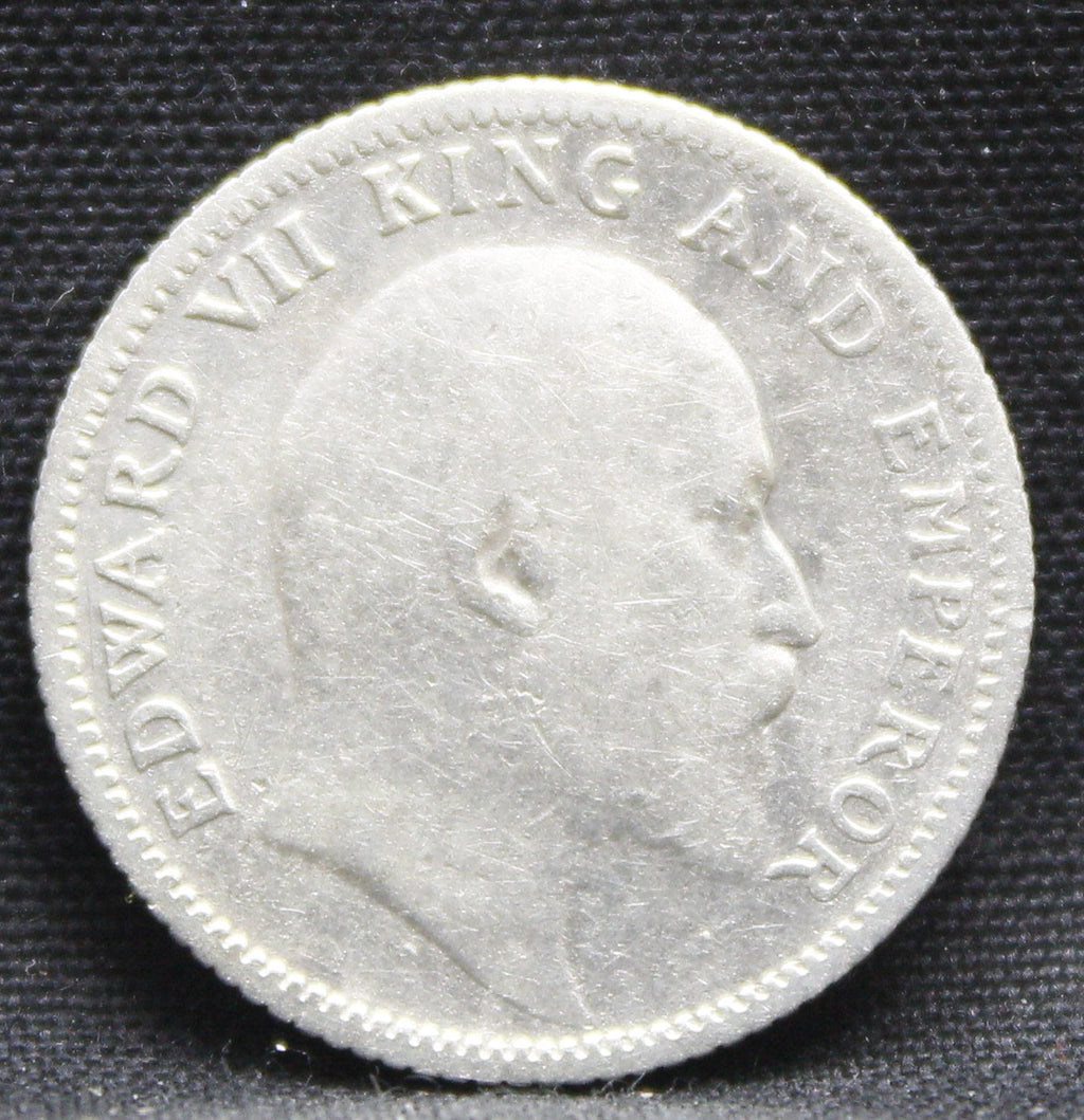 Quarter Rupees 1910 Edward VII Silver coins