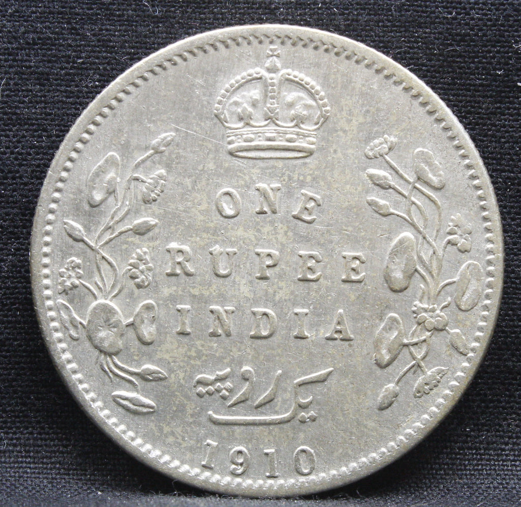 1 Rupee 1910 Edward VII Silver coins