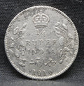 Quarter Rupees 1910 Edward VII Silver coins