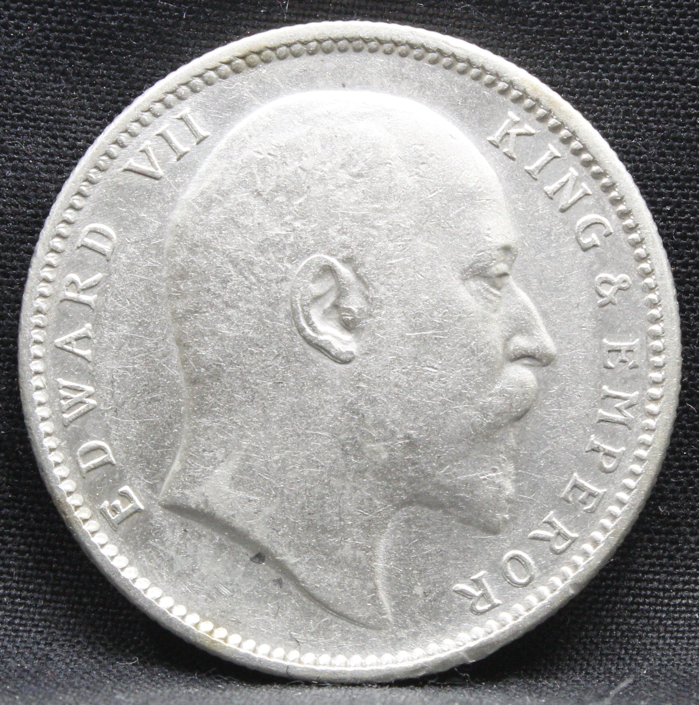 1 Rupee 1910 Edward VII Silver coins