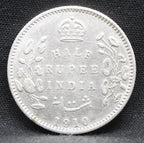 Half Rupee 1910 Edward VII Silver coins