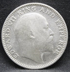 Half Rupee 1910 Edward VII Silver coins