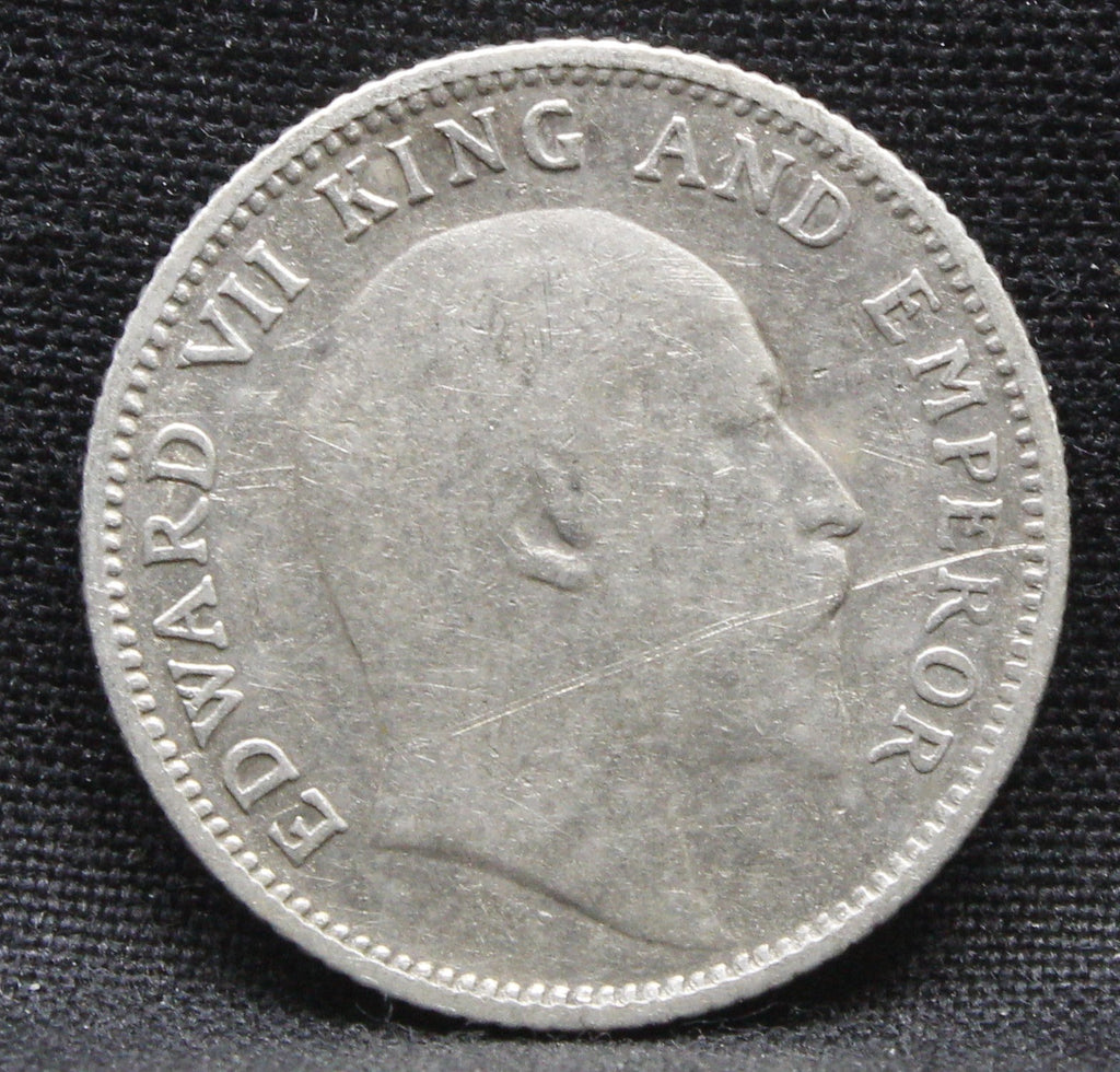 Quarter Rupees 1910 Edward VII Silver coins