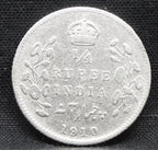 Quarter Rupees 1910 Edward VII Silver coins