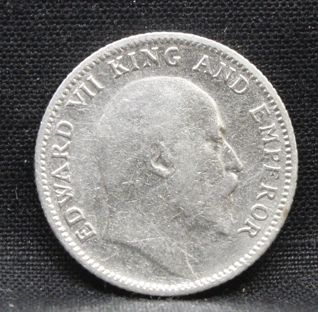 Quarter Rupees 1910 Edward VII Silver coins