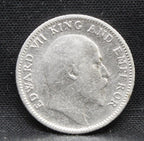 Quarter Rupees 1910 Edward VII Silver coins