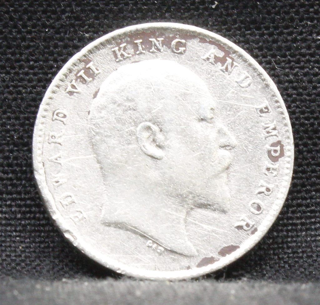 2 Annas 1910 Edward VII Silver coins