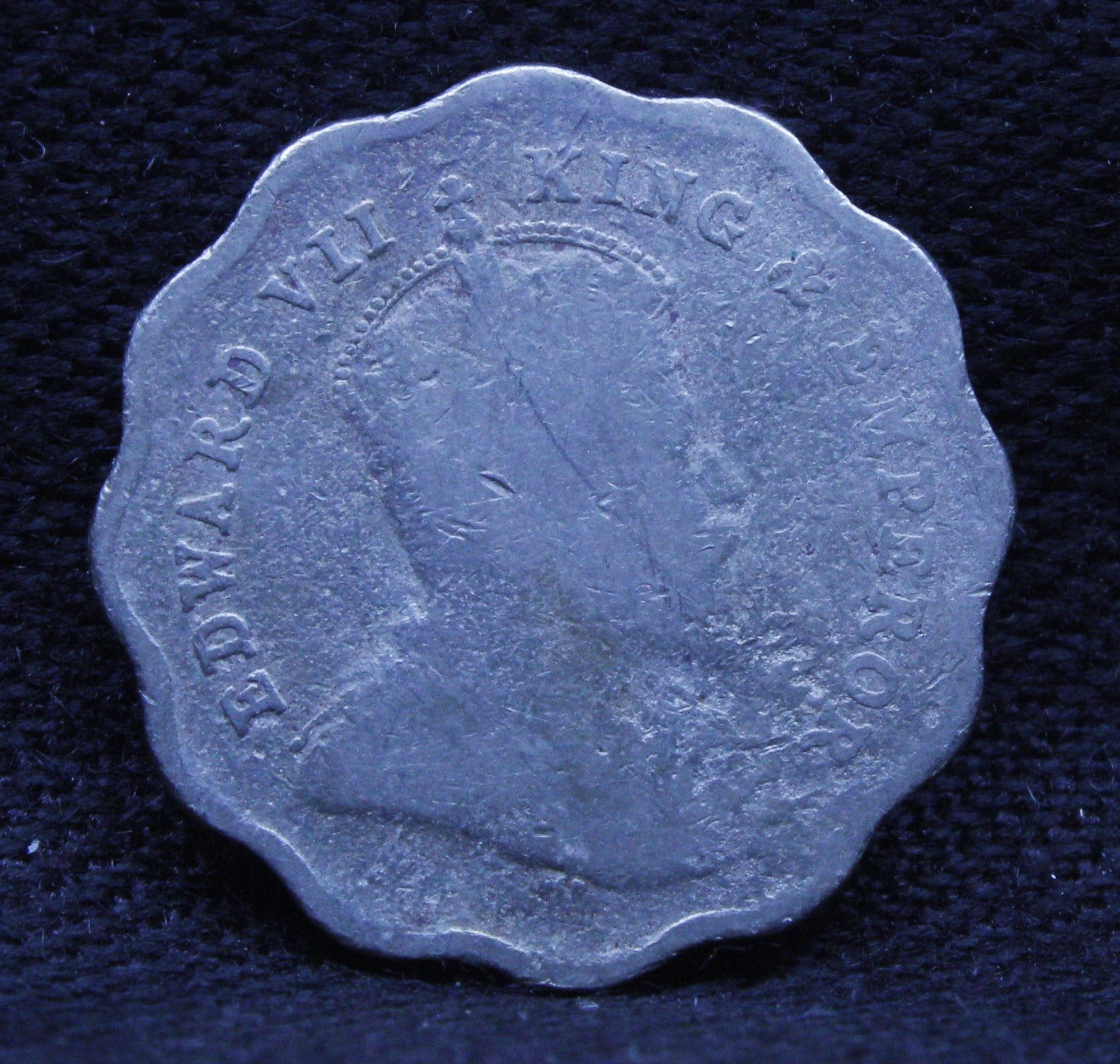 1 ANNA KING EDWARD VII COIN BOMBAY