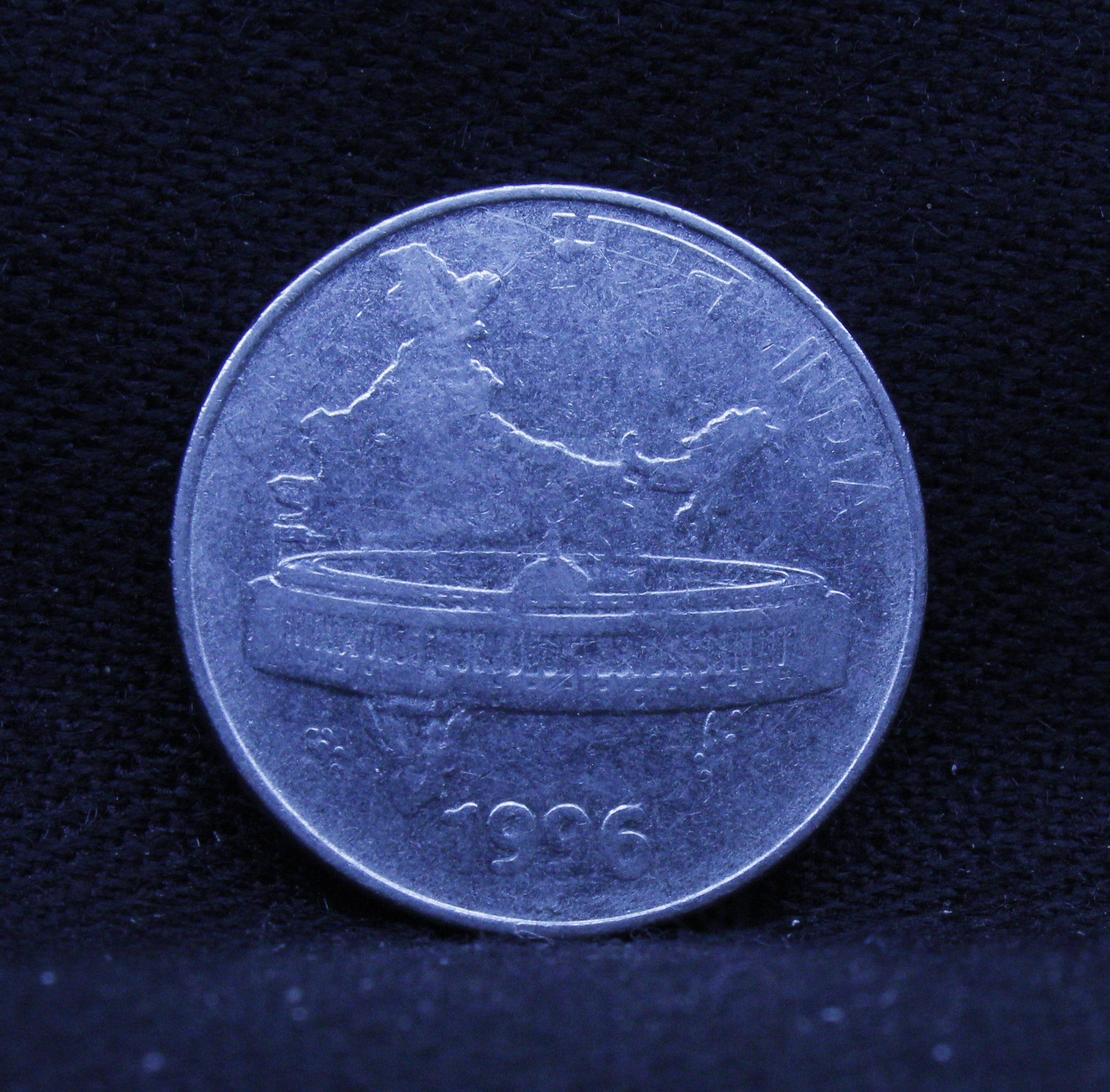 50 PAISE - 1996 PARLIAMENTARY BUILDING, INDIAN MAP HYDERABAD