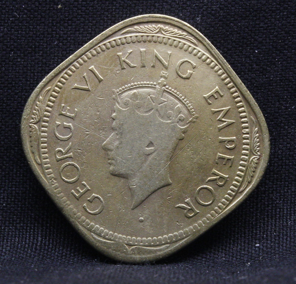 2 Annas 1944 George VI Copper-Nickel coins