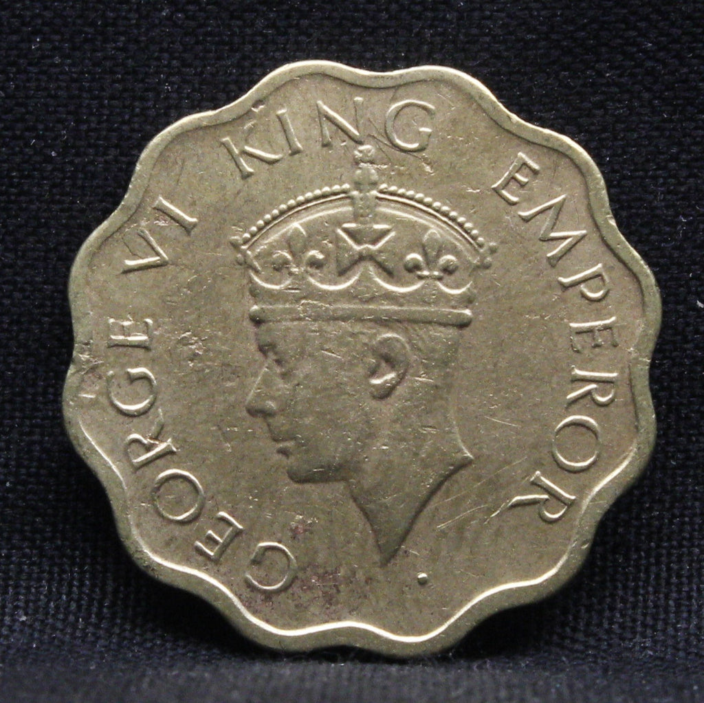 1 Anna 1944 George VI Copper-Nickel coins