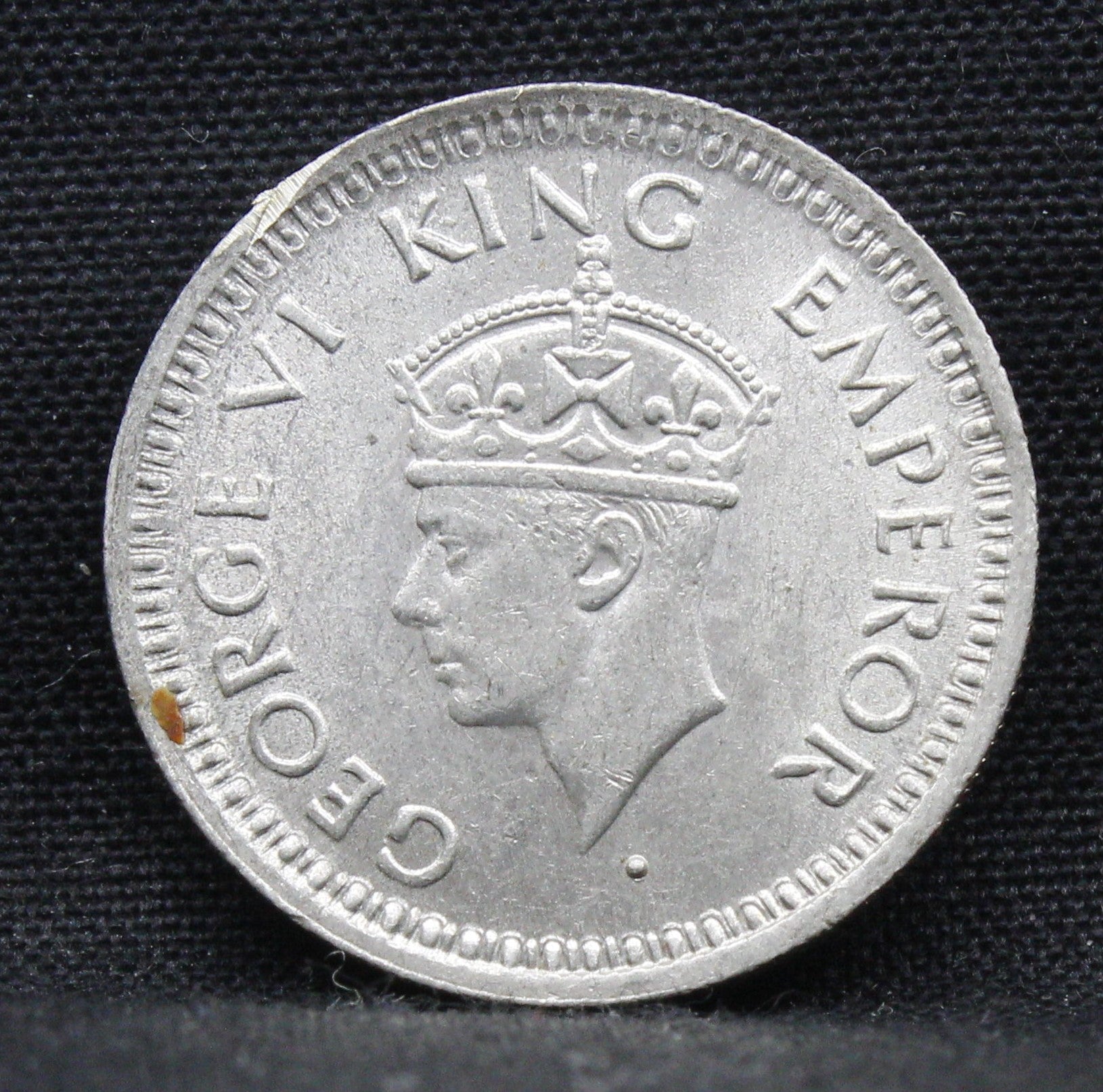 Quarter Rupee 1944 George VI Silver coins