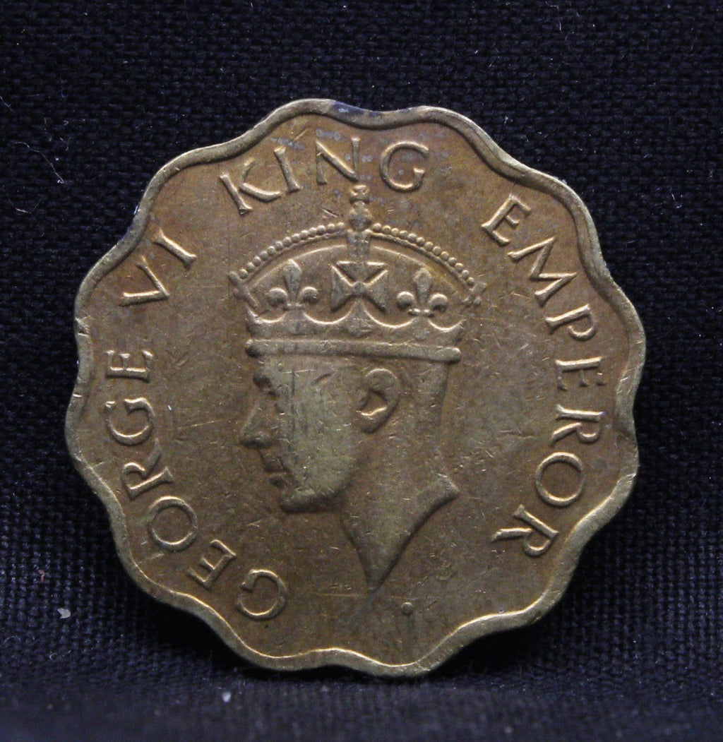 1 Anna 1944 George VI Copper-Nickel coins