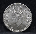 Quarter Rupee 1944 George VI Silver coins