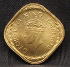 Half Anna 1944 George VI Nickel-Brass coins