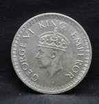 Half Rupee 1944 George VI Silver coins