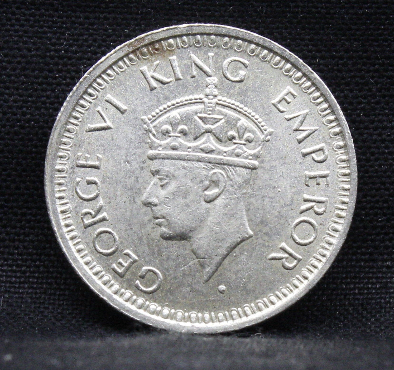 Quarter Rupee 1944 George VI Silver coins