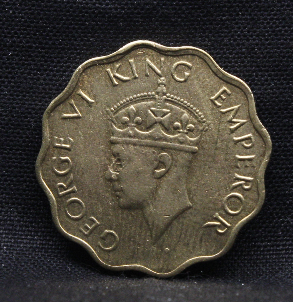1 Anna 1944 George VI Copper-Nickel coins