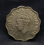 1 Anna 1944 George VI Copper-Nickel coins