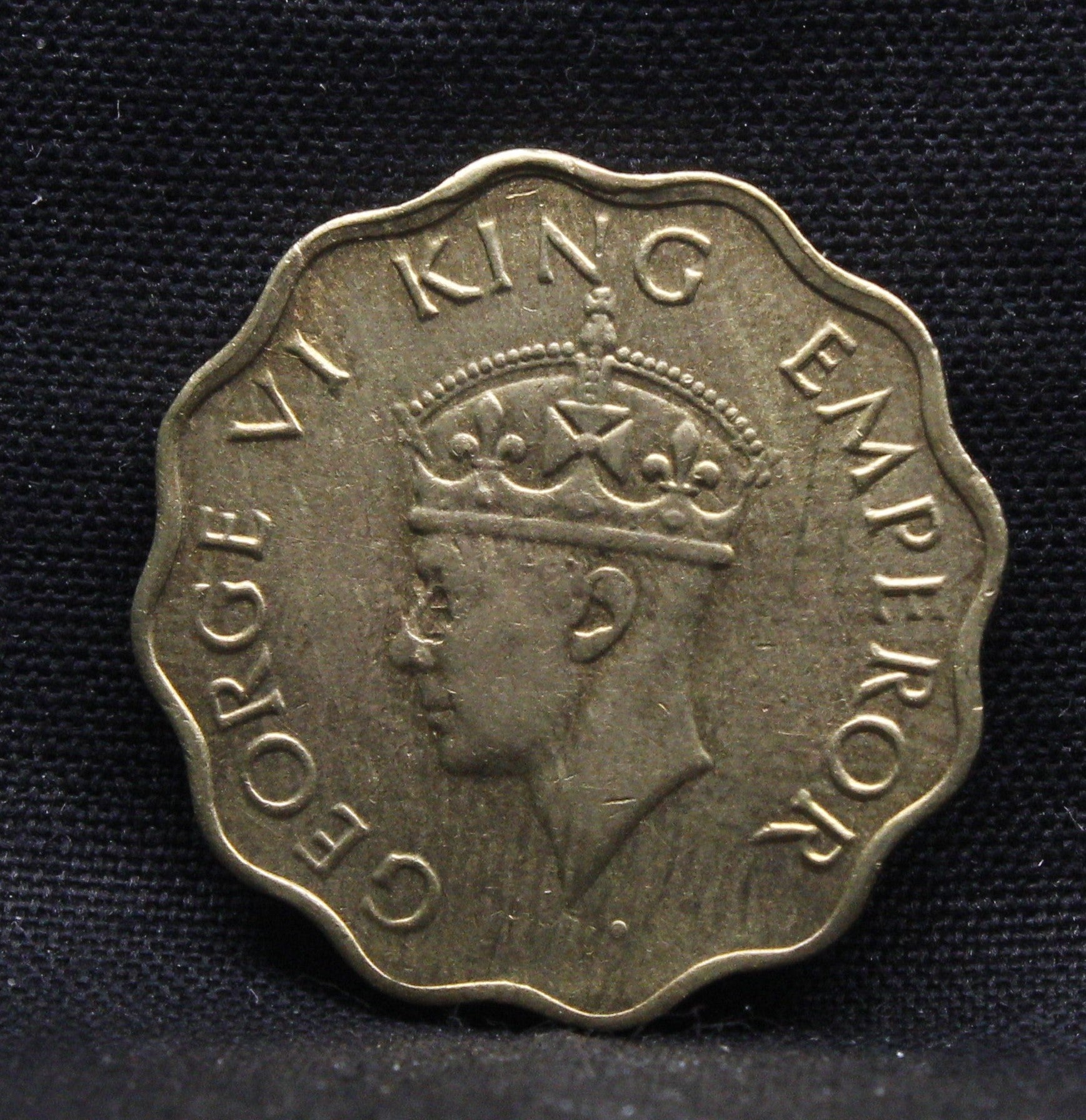 1 Anna 1944 George VI Copper-Nickel coins