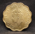 1 Anna 1944 George VI Copper-Nickel coins