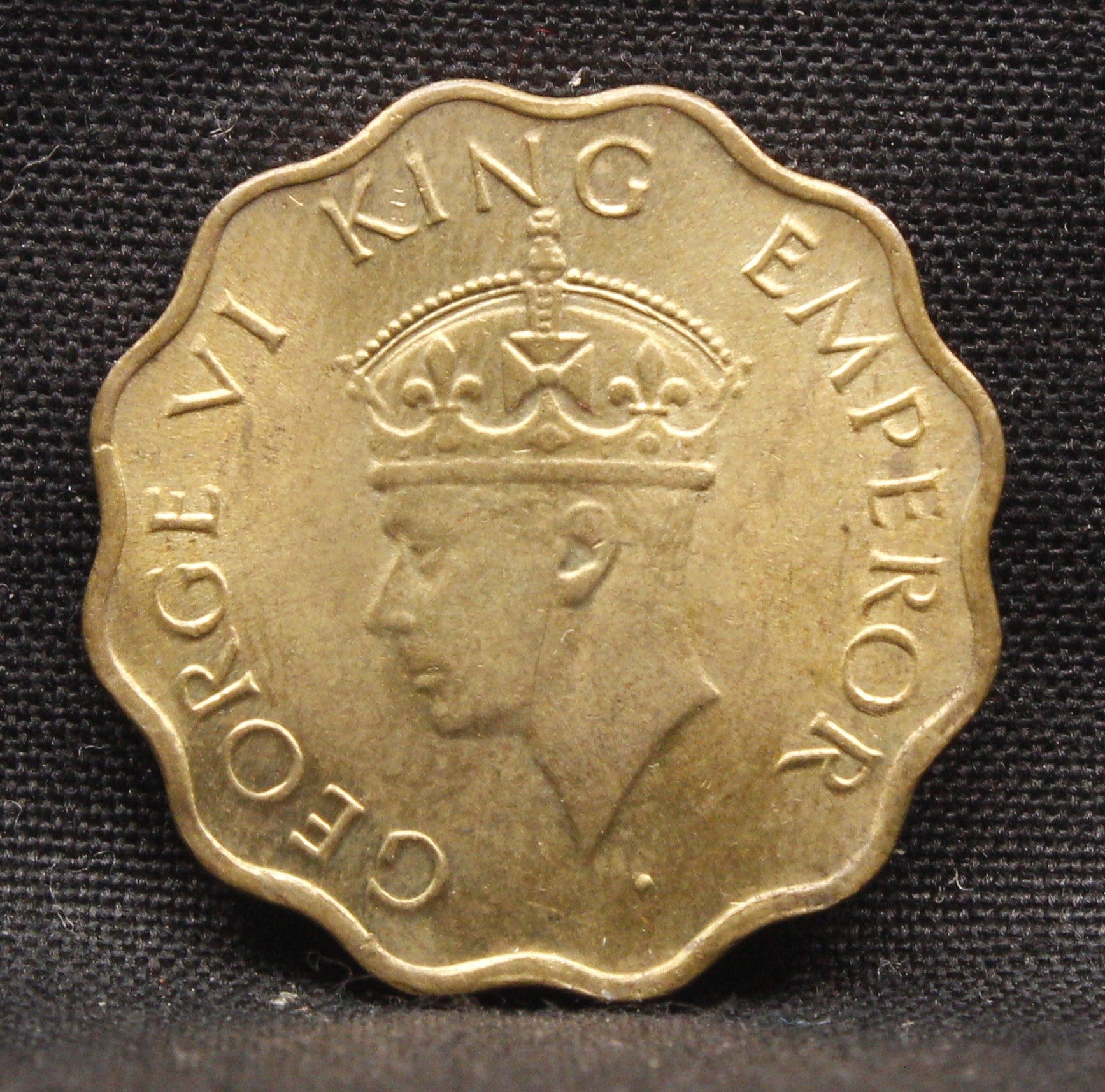 1 Anna 1944 George VI Copper-Nickel coins