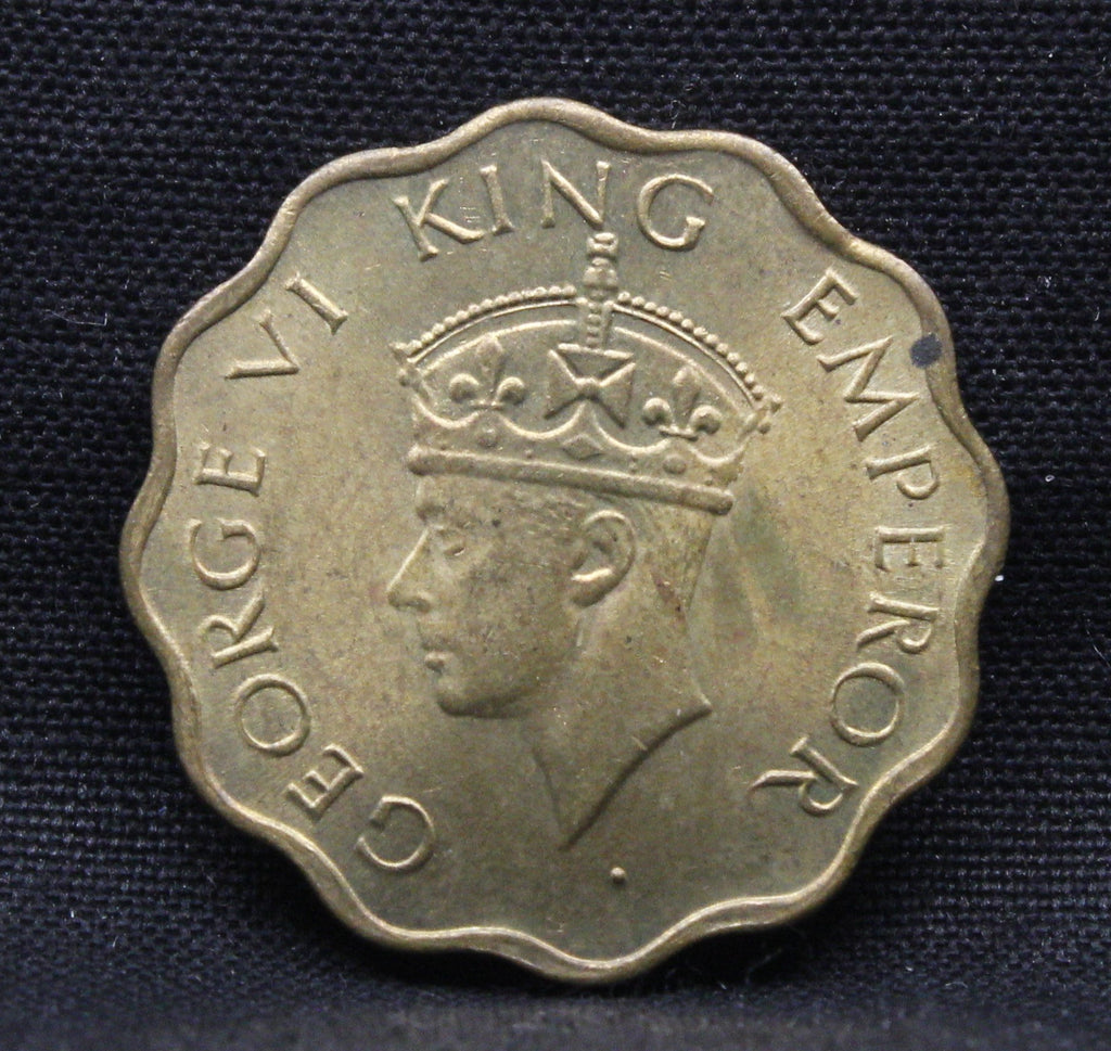 1 Anna 1944 George VI Copper-Nickel coins
