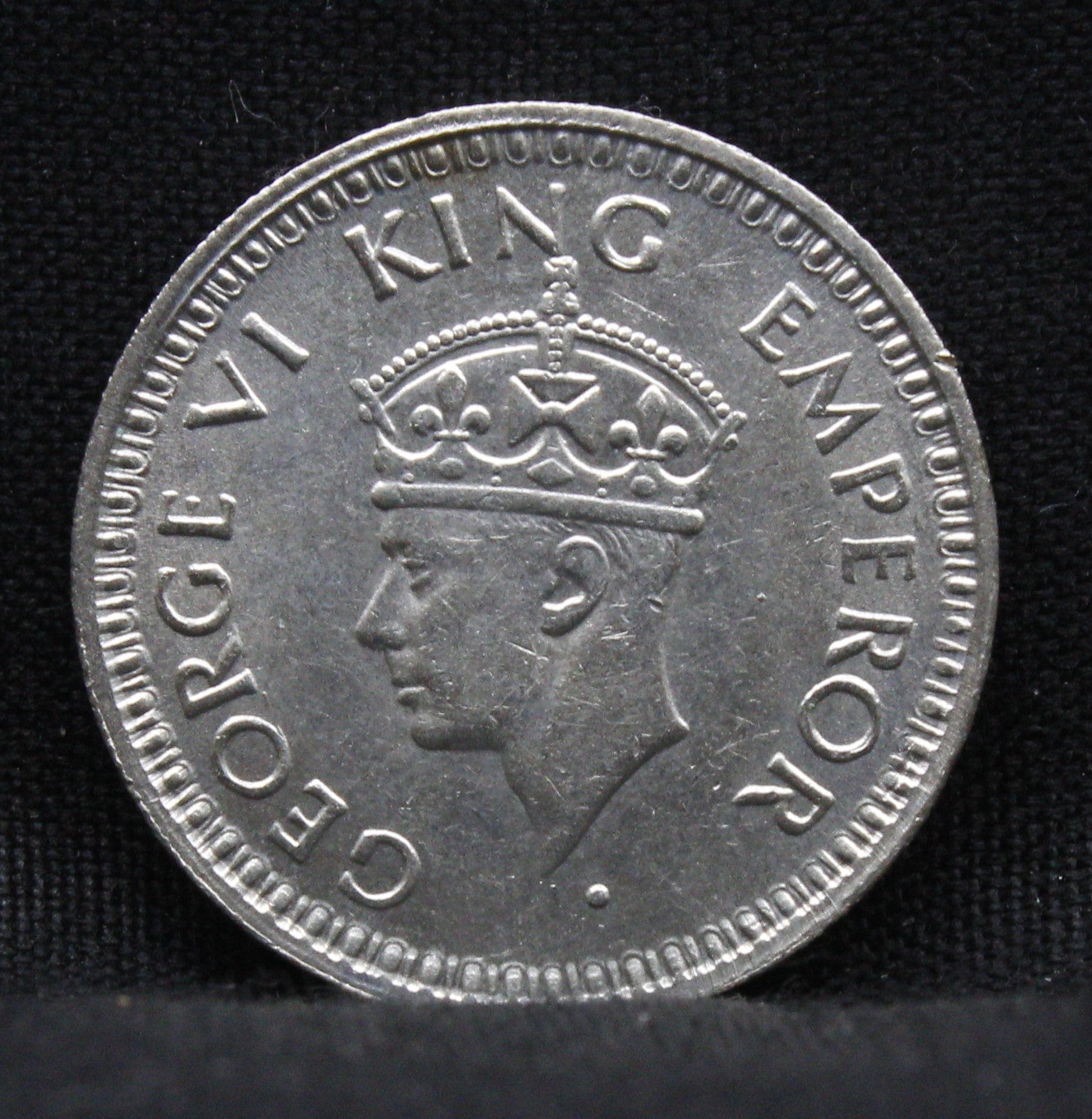 Quarter Rupee 1944 George VI Silver coins