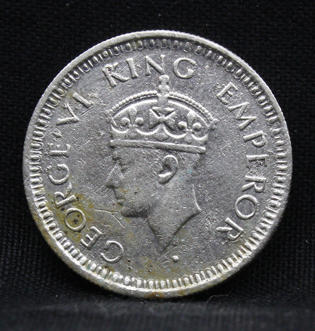 Quarter Rupee 1944 George VI Silver coins