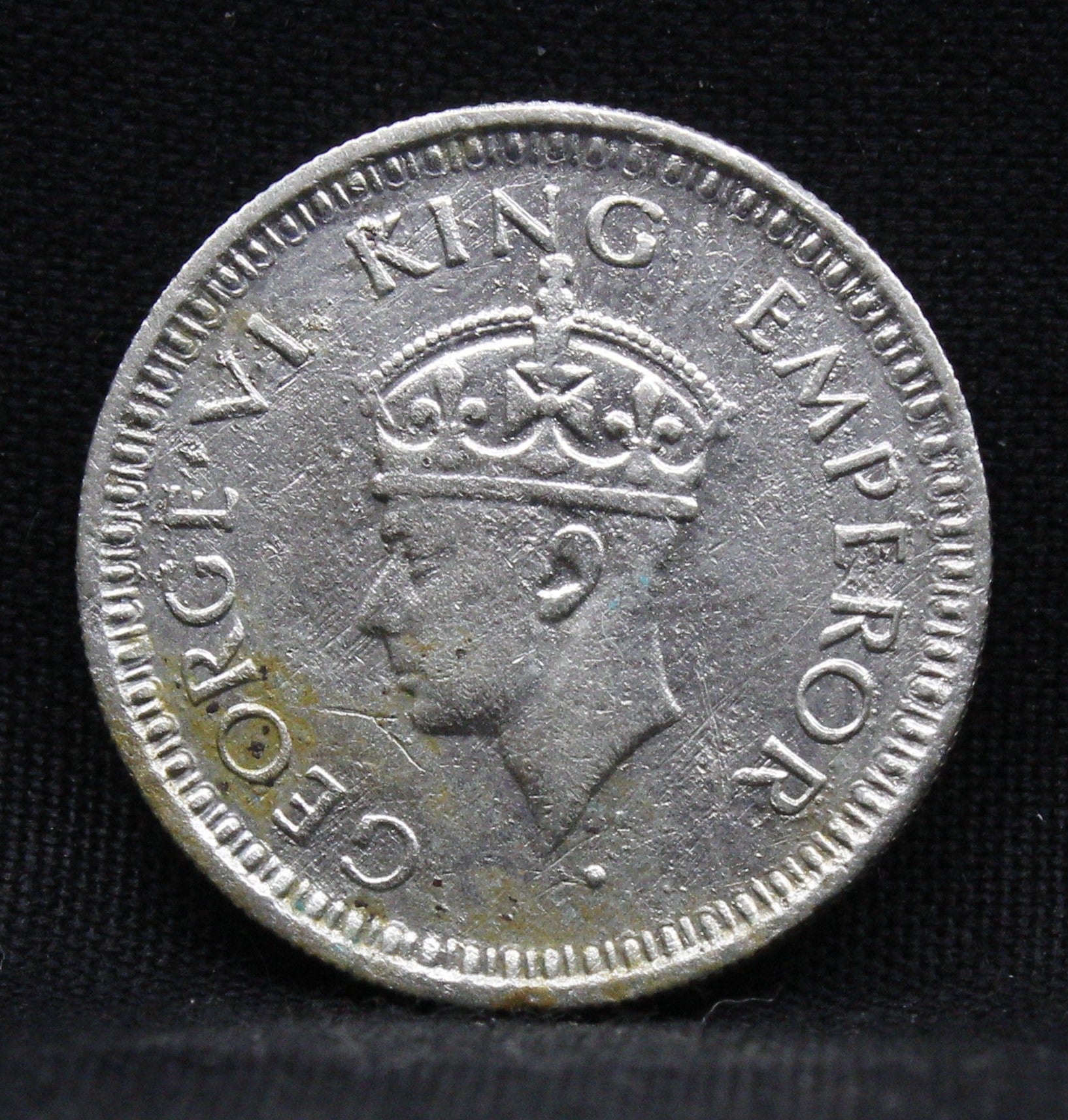 Quarter Rupee 1944 George VI Silver coins