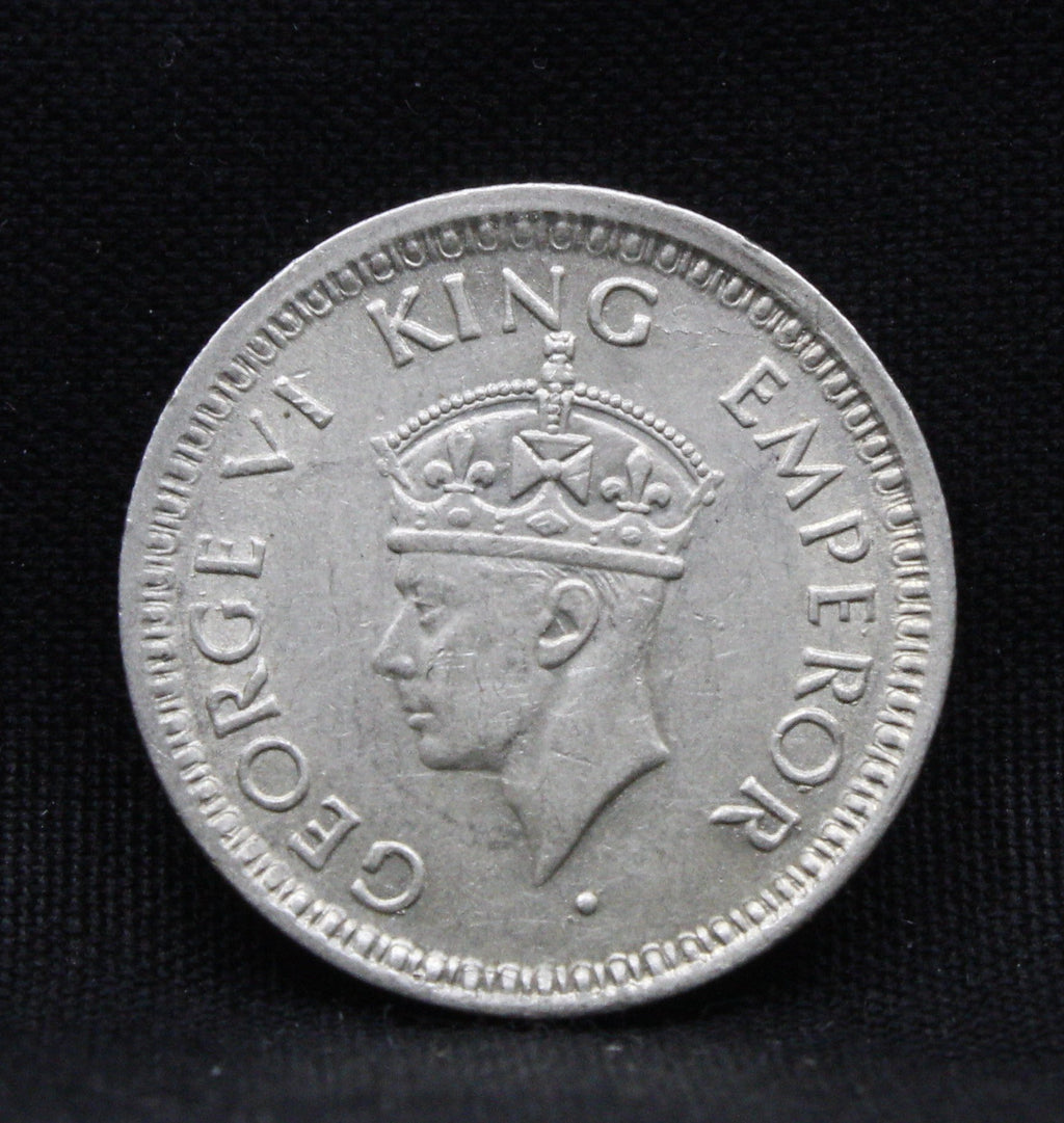 Quarter Rupee 1944 George VI Silver coins