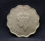 1 Anna 1944 George VI Copper-Nickel coins