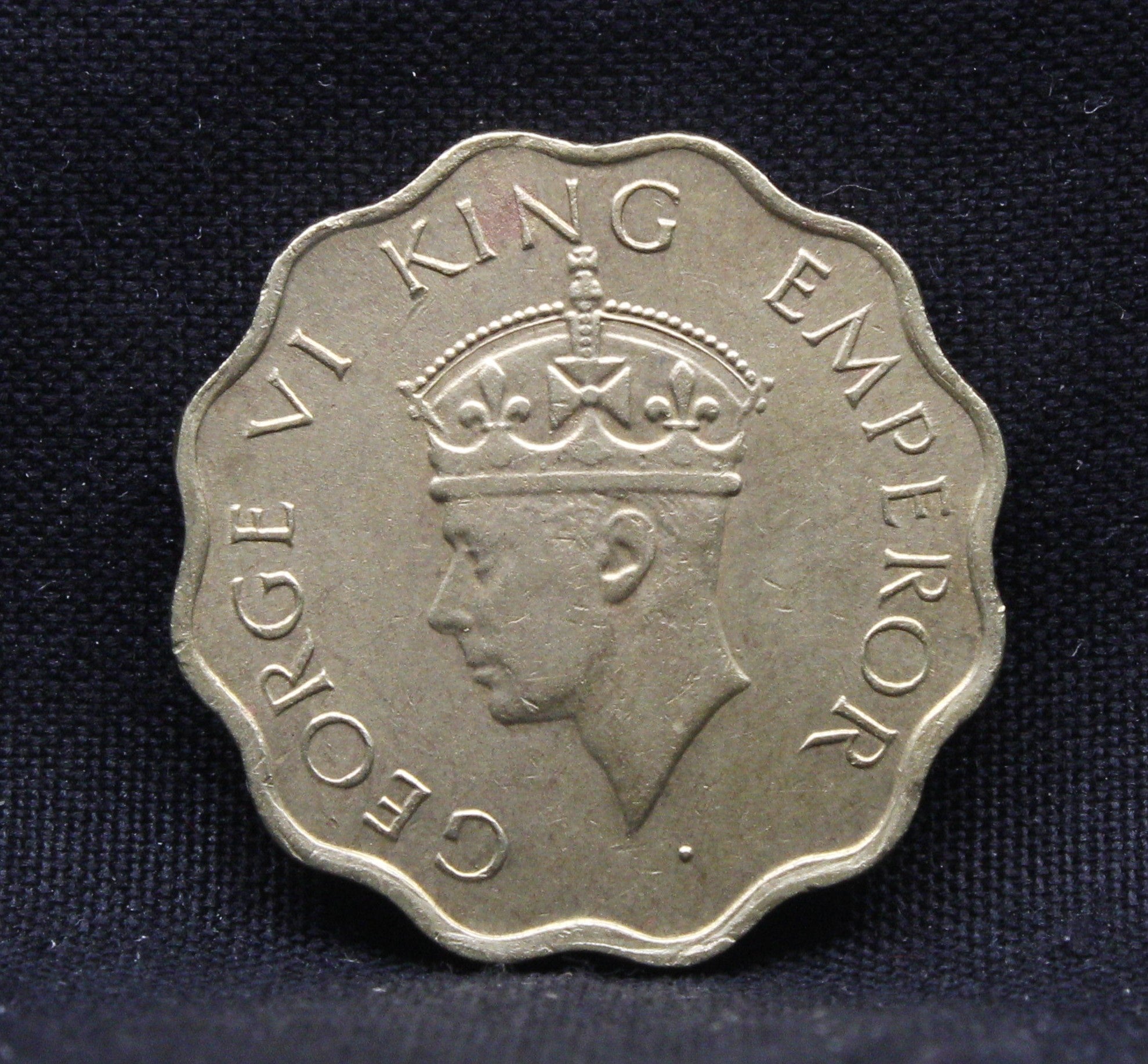 1 Anna 1944 George VI Copper-Nickel coins