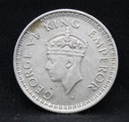 Quarter Rupee 1944 George VI Silver coins