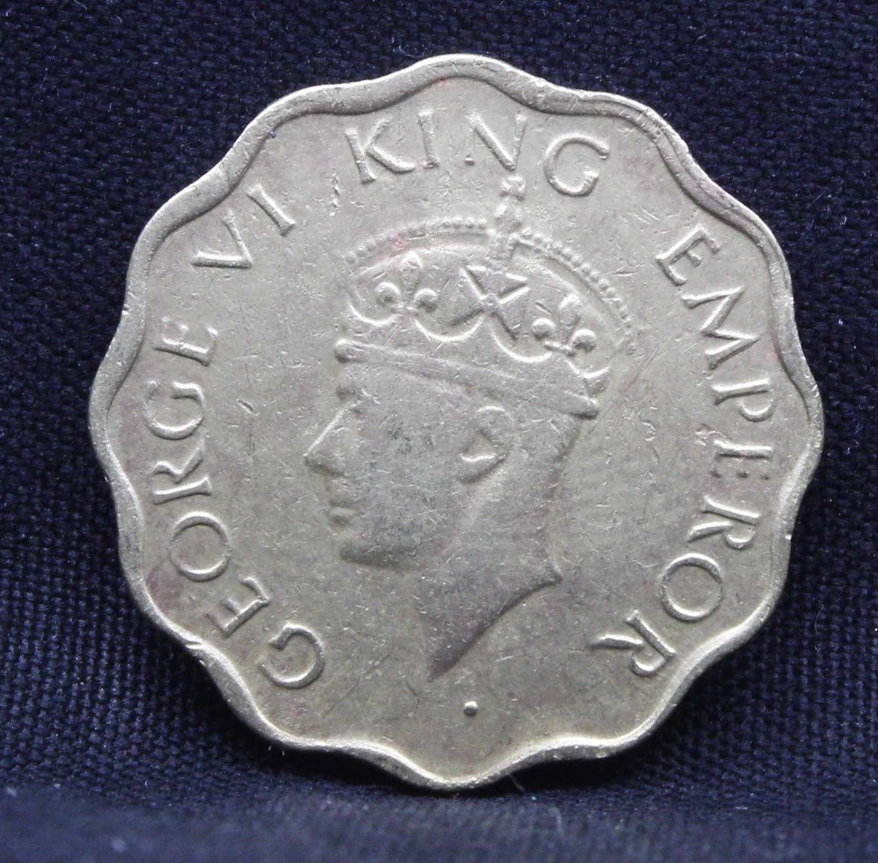 1 Anna 1944 George VI Copper-Nickel coins
