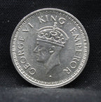 Quarter Rupee 1944 George VI Silver coins