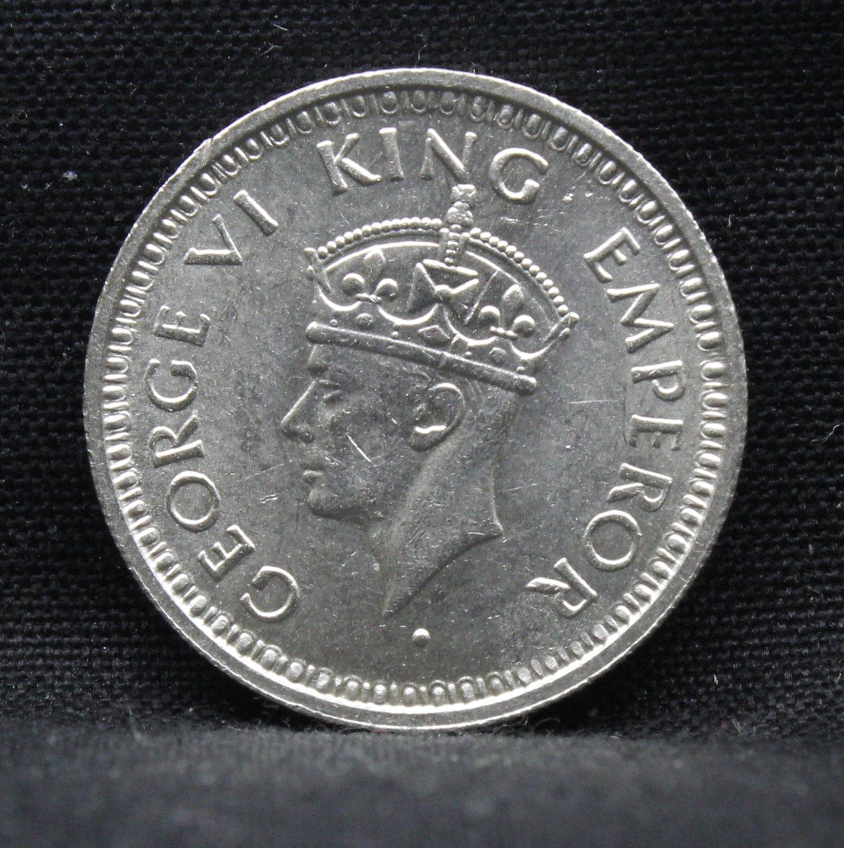 Quarter Rupee 1944 George VI Silver coins