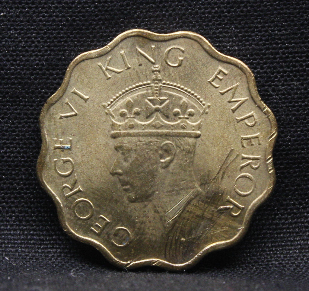 1 Anna 1944 George VI Copper-Nickel coins