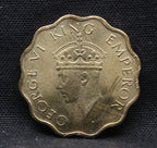 1 Anna 1944 George VI Copper-Nickel coins