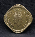 Half Anna 1944 George VI Nickel-Brass coins