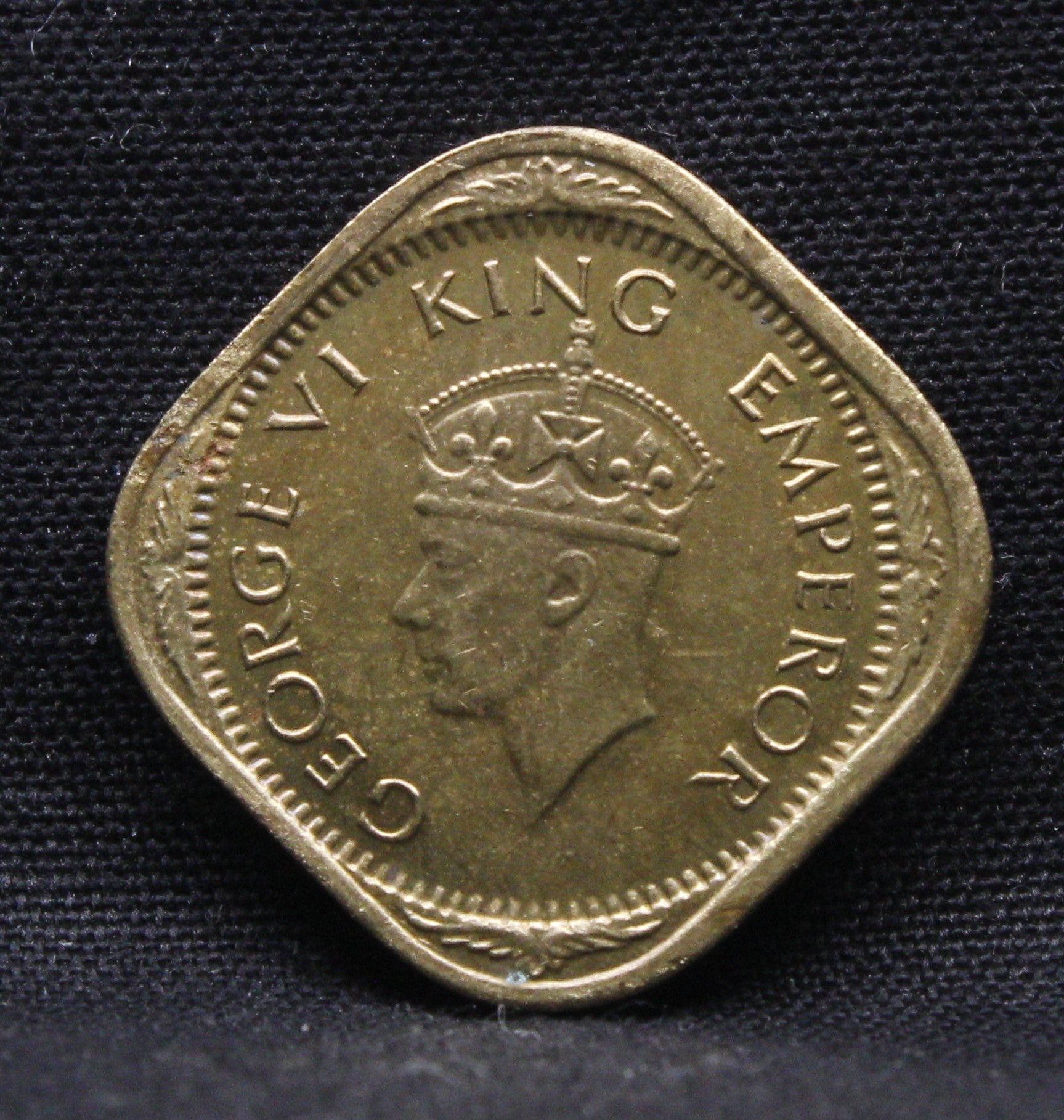 Half Anna 1944 George VI Nickel-Brass coins