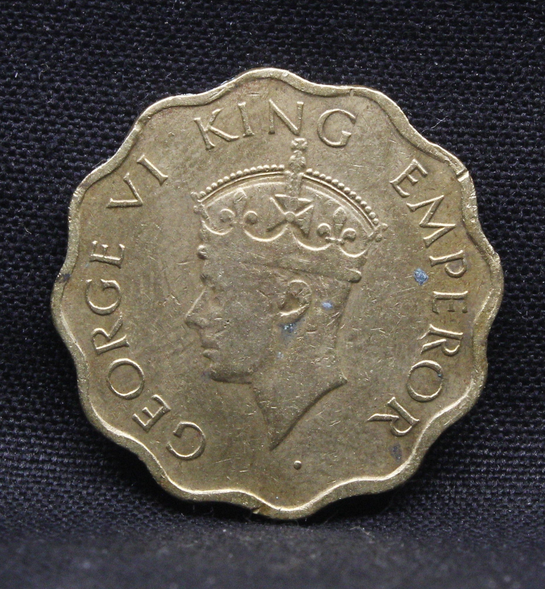 1 Anna 1944 George VI Copper-Nickel coins
